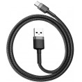 KABEL USB-A / USB-C Baseus Cafule CATKLF-BG1 100cm 3A QC 3.0 CZARNO-SZARY W NYLONOWYM OPLOCIE
