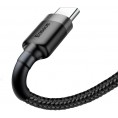 KABEL USB-A / USB-C Baseus Cafule CATKLF-UG1 300cm 2A QC 3.0 CZARNO-SZARY W NYLONOWYM OPLOCIE