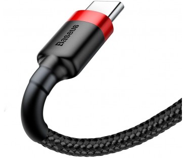 KABEL USB-A / USB-C Baseus Cafule CATKLF-U91 300cm 2A QC 3.0 CZARNO-CZERWONY W OPLOCIE