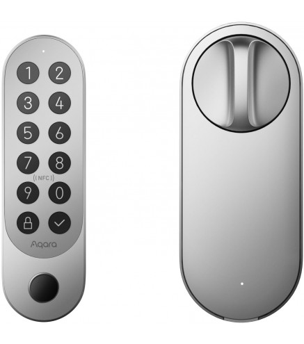 Aqara Smart Lock U200 Kit Srebrny, HomeKit, Thread, Bluetooth 5.1, NFC