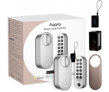 Aqara Smart Lock U200 Kit Srebrny, HomeKit, Thread, Bluetooth 5.1, NFC