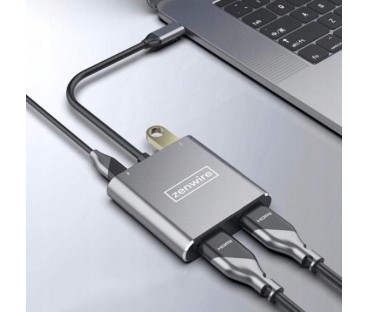 ADAPTER HUB Przejściówka USB- C 4W1 2x HDMI 4K USB 3.0 Zenwire BYL-2309