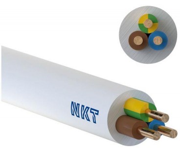 Przewód NKT YDY 3x2,5 żo 450/750V /100m/