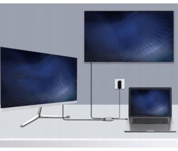 ADAPTER HUB Przejściówka USB- C 4W1 2x HDMI 4K USB 3.0 Zenwire BYL-2309
