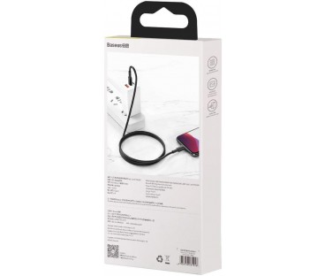 KABEL USB-C / Lightning iPhone Baseus Cafule CATLGD-A01 2m 20W PD Quick Charging CZARNY W OPLOCIE