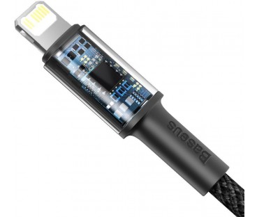 KABEL USB-C / Lightning iPhone Baseus Cafule CATLGD-A01 2m 20W PD Quick Charging CZARNY W OPLOCIE