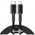 KABEL USB-C / Lightning iPhone Baseus Cafule CATLGD-A01 2m 20W PD Quick Charging CZARNY W OPLOCIE
