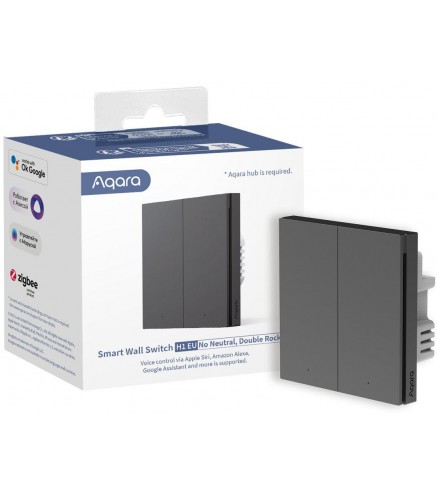 Aqara Smart Wall Switch H1 Szary podwójny bez przewodu neutralnego