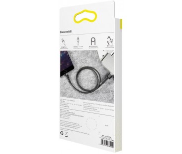 KABEL USB-A / Lightning iPhone Baseus Cafule CALKLF-AG1 50cm Apple 2.4A CZARNO-SZARY W OPLOCIE