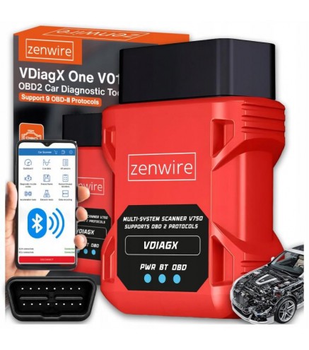 Interfejs Tester Skaner Diagnostyczny OBD2 ELM327 VDiagX V016 Zenwire