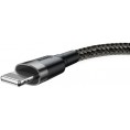 KABEL USB-A / Lightning iPhone Baseus Cafule CALKLF-AG1 50cm Apple 2.4A CZARNO-SZARY W OPLOCIE