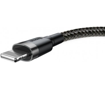 KABEL USB-A / Lightning iPhone Baseus Cafule CALKLF-BG1 100cm Apple 2.4A CZARNO-SZARY W OPLOCIE