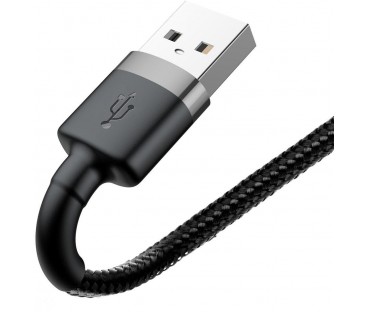 KABEL USB-A / Lightning iPhone Baseus Cafule CALKLF-BG1 100cm Apple 2.4A CZARNO-SZARY W OPLOCIE