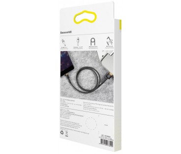 KABEL USB-A / Lightning iPhone Baseus Cafule CALKLF-BV1 100cm Apple 2.4A CZARNO-ZŁOTY W OPLOCIE