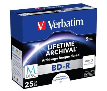 Płyty Blu-Ray Verbatim BD-R SL Printable 25GB (5szt.)