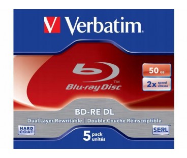 Płyty Blu-Ray Verbatim BD-RE DL SERL 50GB (5szt.)