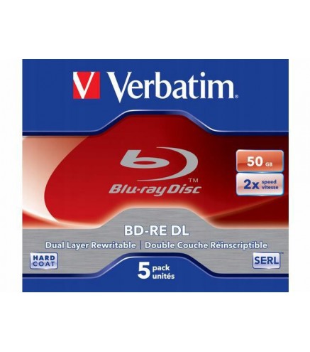 Płyty Blu-Ray Verbatim BD-RE DL SERL 50GB (5szt.)