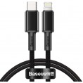 KABEL USB-C / Lightning iPhone Baseus Cafule CATLGD-01 1m 20W PD Quick Charging CZARNY W OPLOCIE