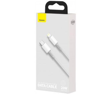 KABEL USB-C / Lightning iPhone Baseus Cafule CATLGD-02 1m 20W PD Quick Charging BIAŁY W OPLOCIE