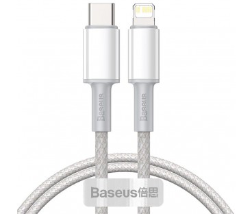 KABEL USB-C / Lightning iPhone Baseus Cafule CATLGD-02 1m 20W PD Quick Charging BIAŁY W OPLOCIE