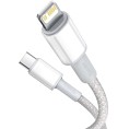 KABEL USB-C / Lightning iPhone Baseus Cafule CATLGD-02 1m 20W PD Quick Charging BIAŁY W OPLOCIE