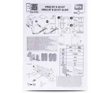 Zestaw BFT VIRGO SMART BT B20 KIT do bram dwuskrzydłowych