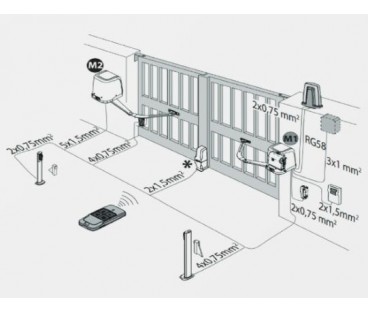 Zestaw BFT VIRGO SMART BT B20 KIT do bram dwuskrzydłowych