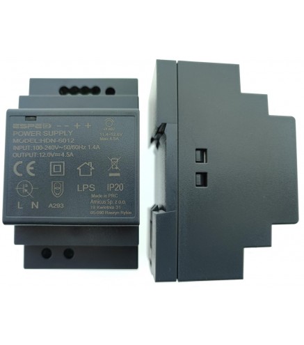 ZASILACZ IMPULSOWY NA SZYNĘ DIN ESPE HDN-6012 12V/54W/4.5A