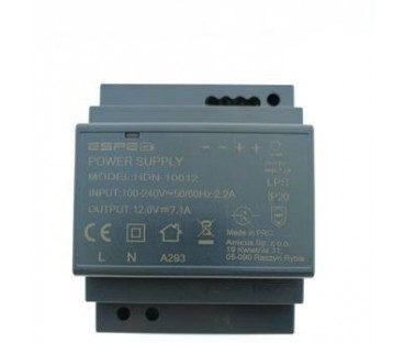 ZASILACZ IMPULSOWY NA SZYNĘ DIN ESPE HDN-10012 12V/85W/7.1A
