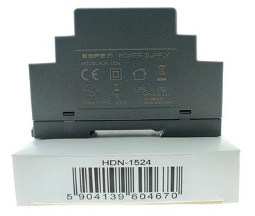 ZASILACZ IMPULSOWY NA SZYNĘ DIN ESPE HDN-1524 24V/15W/0.63A