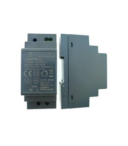 ZASILACZ IMPULSOWY NA SZYNĘ DIN ESPE HDN-3024 24V/30W/1A