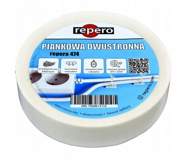 TAŚMA REPERO 474 PIANKOWA 25MMX5M