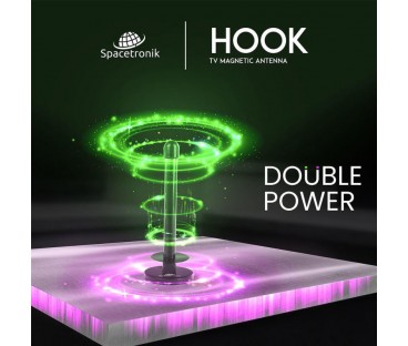 Antena magnetyczna DVB-T2 Spacetronik Hook TV USB 30dB Double Power