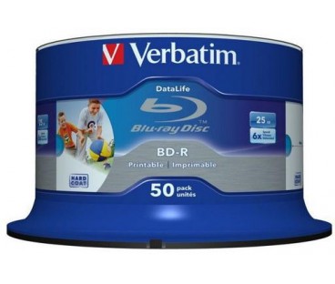 Płyty Blu-Ray Verbatim BD-R SL Printable 25GB Cake (50szt.)