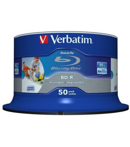 Płyty Blu-Ray Verbatim BD-R SL Printable 25GB Cake (50szt.)