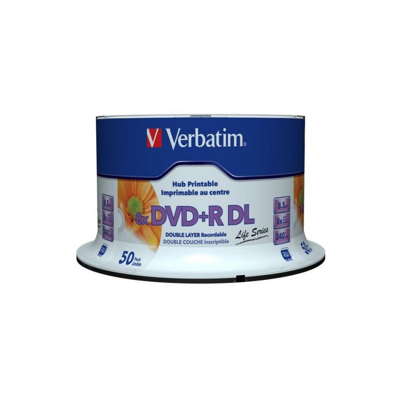 Płyty DVD+R DL Verbatim Inkjet Printable (50szt)