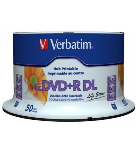 Płyty DVD+R DL Verbatim Inkjet Printable (50szt)