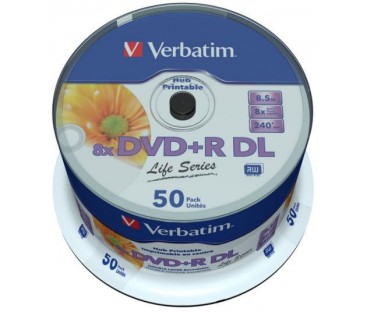 Płyty DVD+R DL Verbatim Inkjet Printable (50szt)