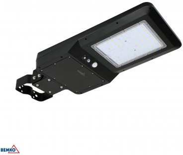 SOLARNA OPRAWA ULICZNA LED SOLGER 40W 6000LM 3000/4000/6000K IP65 CZARNA CZ. PIR