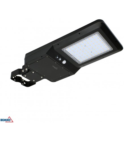 SOLARNA OPRAWA ULICZNA LED SOLGER 40W 6000LM 3000/4000/6000K IP65 CZARNA CZ. PIR