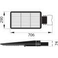 SOLARNA OPRAWA ULICZNA LED SOLGER 40W 6000LM 3000/4000/6000K IP65 CZARNA CZ. PIR