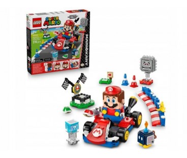 Klocki LEGO Super Mario 72043 - Mario Kart: Interaktywna figurka LEGO Mario i Standard Kart