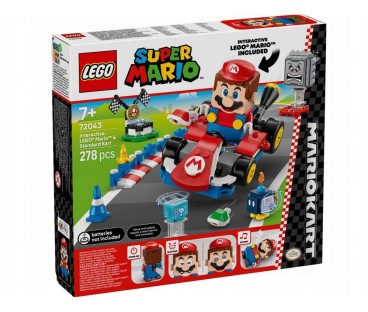 Klocki LEGO Super Mario 72043 - Mario Kart: Interaktywna figurka LEGO Mario i Standard Kart