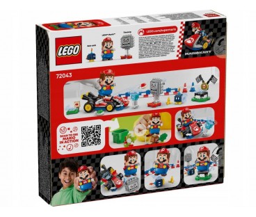 Klocki LEGO Super Mario 72043 - Mario Kart: Interaktywna figurka LEGO Mario i Standard Kart