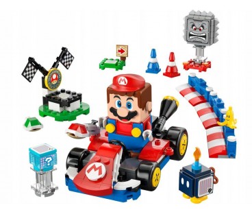 Klocki LEGO Super Mario 72043 - Mario Kart: Interaktywna figurka LEGO Mario i Standard Kart