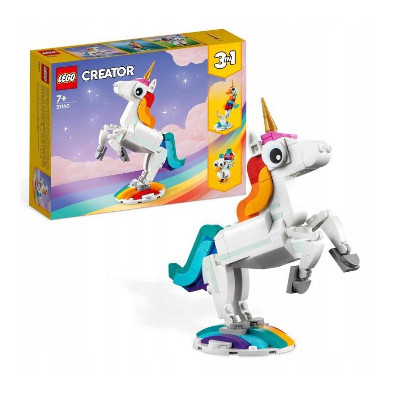 Klocki LEGO Creator 3w1 31140 - Magiczny jednorożec
