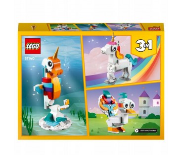 Klocki LEGO Creator 3w1 31140 - Magiczny jednorożec