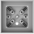 Lampa oświetleniowo-ostrzegawcza Proxima SŁUPKOWA 12-230V (100x100, 120x120)