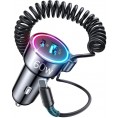 Ładowarka samochodowa 3w1 Joyroom JR-CL07 72W 4.0A PD 3.0 QC 3.0 1x USB-A 1x USB-C z kablem 1.6M