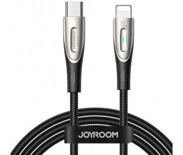 Kabel USB-C / Lightning Joyroom Star-Light Series SA27-CL3 120cm 30W w oplocie czarny